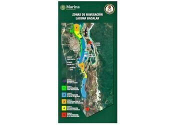 Serán cinco las zonas delimitadas para navegación en la Laguna de Bacalar: Capitanía de Puerto