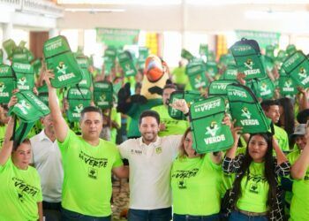 Renán Sánchez Tajonar destaca el crecimiento histórico del Partido Verde en Quintana Roo durante entrega de kits en Chetumal