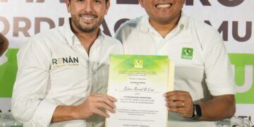Renán Sánchez Tajonar encabeza la toma de protesta de la nueva dirigencia municipal del Partido Verde en Tulum