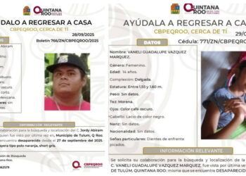 Buscan a dos personas desaparecidas en Tulum: una adolescente de 14 años y un joven de 26