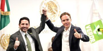 Renán Sánchez Tajonar se reúne con Manuel Velasco para fortalecer la coordinación legislativa del Partido Verde