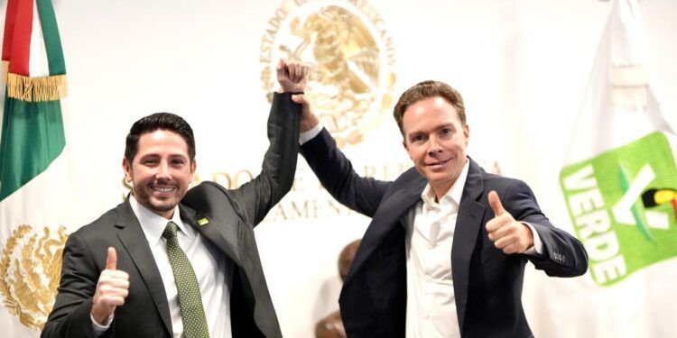 Renán Sánchez Tajonar se reúne con Manuel Velasco para fortalecer la coordinación legislativa del Partido Verde