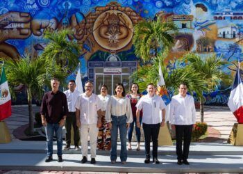 Estefanía Mercado fortalece cooperación con representantes consulares de Francia