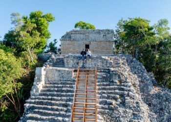 Invitan a disfrutar de la recién aperturada pirámide Nohoch Mul en Cobá