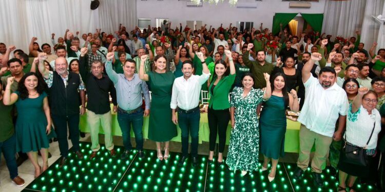 Renán Sánchez Tajonar reafirma la unidad y la fuerza del Partido Verde en el sur de Quintana Roo