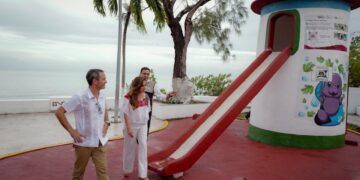 Supervisa Mara Lezama rehabilitación integral del emblemático parque Concha Acústica en el bulevar de Chetumal