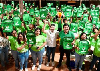 Encabeza Renán Sánchez Tajonar entrega de kits del Partido Verde en Tulum; destaca unidad y crecimiento histórico
