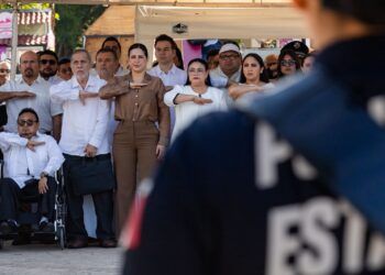 Estefanía Mercado reconoce liderazgo de Mara Lezama y anuncia fortalecimiento social, urbano y de seguridad en el 51 aniversario constitucional