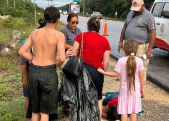 Menor lesionada tras percance vial con motocicleta en las inmediaciones del Cenote Cristal