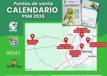 Calendario de Loros 2026 de Proyecto Santa María ya está disponible en Mérida