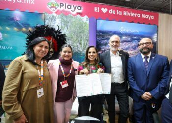 Mara Lezama respalda al gobierno de Playa del Carmen en FITUR, durante la firma de histórico acuerdo con la Riviera Cristallina de Italia