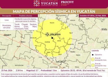 Sismo de magnitud 3.7 se registra cerca de Ticul, Yucatán; sin daños reportados