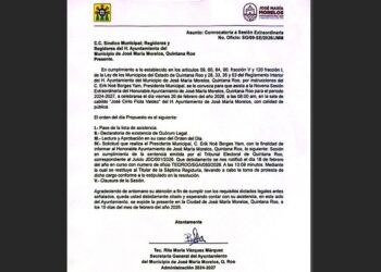 Ayuntamiento de José María Morelos acatará fallo y restituirá a regidor en sesión extraordinaria
