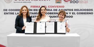 Quintana Roo firma primer Convenio de Coordinación en Asuntos Religiosos en territorio para fortalecer la libertad religiosa y la cultura de paz