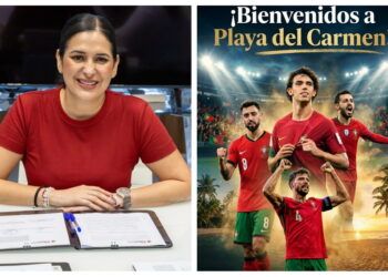 Estefanía Mercado da la bienvenida a la selección de Portugal en Playa del Carmen