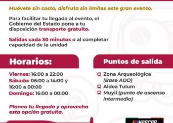 Activan transporte gratuito y rutas alternas por Air Show Tulum 2026