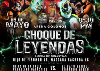 “Choque de Leyendas” sacudirá Cancún: Hijo de Fishman vs Máscara Sagrada NG en la Arena Colonos