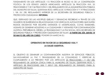 Tulum lanza operativo contra motos y autos ruidosos; habrá sanciones desde el 14 de mayo