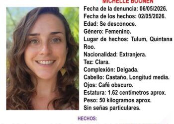 Activan ficha de búsqueda por extranjera desaparecida en Tulum