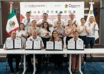 Firma Mara Lezama convenio con INAFED para fortalecer municipios de Quintana Roo