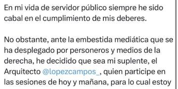 “Embestida mediática”: Enrique Inzunza pide licencia al Senado y desata versiones políticas
