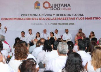 Mara Lezama reconoce a más de 27 mil docentes en Quintana Roo durante homenaje por el Día del Maestro