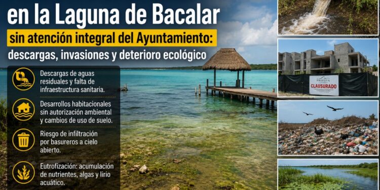 Persisten anomalías ambientales en la Laguna de Bacalar; señalan falta de atención integral