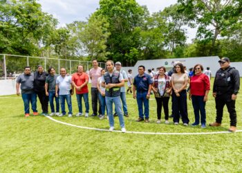 Diego Castañón inaugura cancha rehabilitada en Chanchén Primero para impulsar el deporte entre la niñez y juventud