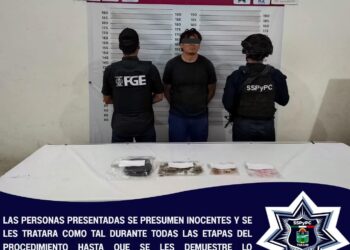 Detienen a presunto narcomenudista y aseguran más de 40 dosis de droga en Tulum