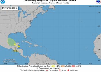 Vigilan zona de baja presión frente a costas de Quintana Roo; mantiene baja probabilidad de desarrollo ciclónico