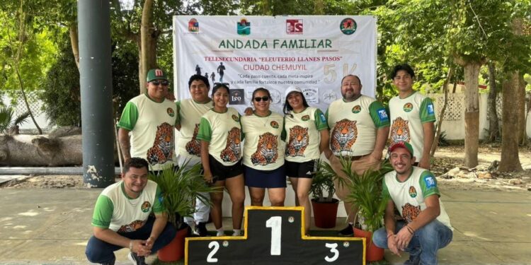 Chemuyil fortalece la convivencia con la segunda edición de la Andada Familiar 5K