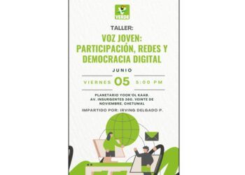 Renán Sánchez Tajonar invita a jóvenes de Quintana Roo al taller “Voz Joven: Participación, Redes y Democracia Digital”