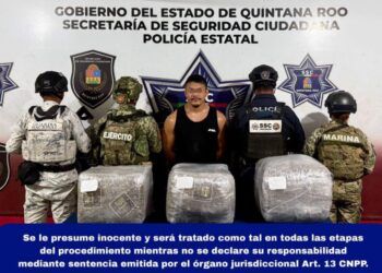 Detienen a “Morelos” con 30 kilos de presunta marihuana en Cancún