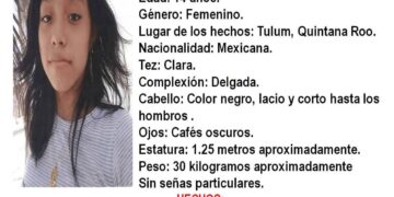 Activan Alerta Amber por desaparición de adolescente de 14 años en Tulum