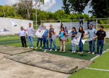Inicia rehabilitación integral de la cancha deportiva de Chemuyil