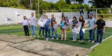 Inicia rehabilitación integral de la cancha deportiva de Chemuyil