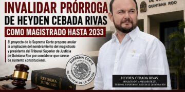 SCJN perfila invalidar prórroga de Heyden Cebada Rivas como magistrado hasta 2033