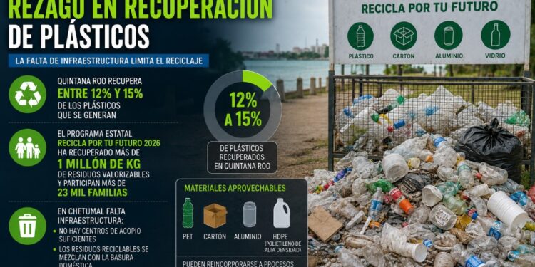 Chetumal rezagada en reciclaje de plásticos por falta de infraestructura