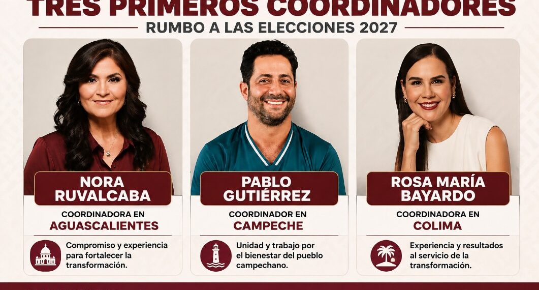 Morena elige a Nora Ruvalcaba, Pablo Gutiérrez y Rosa María Bayardo rumbo a 2027, pero no muestra sus encuestas