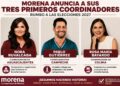 Morena elige a Nora Ruvalcaba, Pablo Gutiérrez y Rosa María Bayardo rumbo a 2027, pero no muestra sus encuestas