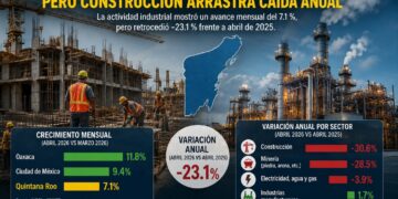 Quintana Roo repunta 7.1% en actividad industrial, pero construcción mantiene fuerte caída anual