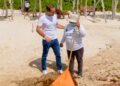Diego Castañón supervisa limpieza de playas en Tulum ante recale de sargazo