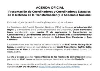 Morena definirá este martes a su coordinador en Quintana Roo; anuncio será a las 13:30 horas
